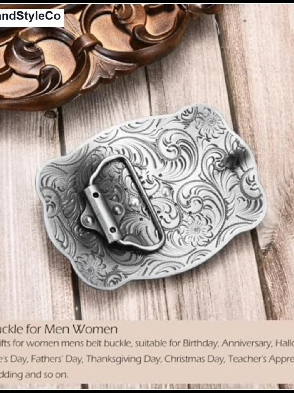 Western Cowboy Belt Buckle, Zinc Alloy, Rodeo Antique Metal Snap-On